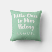 Moderne Christelijke Typografische Nursery Pillow Kussen (Voorkant)