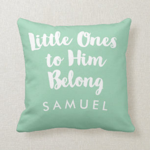 Moderne Christelijke Typografische Nursery Pillow Kussen