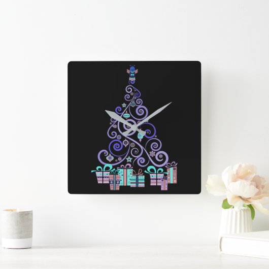 ***MODERNE CHRISTMAS*** KLOOP VIERKANTE KLOK (Huis)