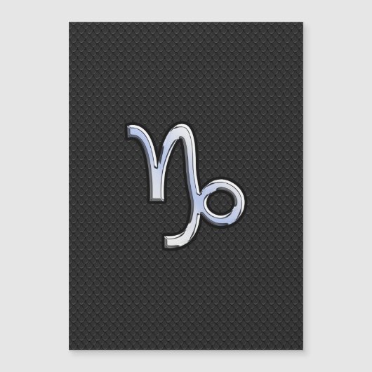 Moderne Chrome zoals Steenbok teken op slang stijl (Voorkant)