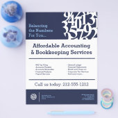 Moderne cijfers Logo II Accountant Flyer (Enkel)