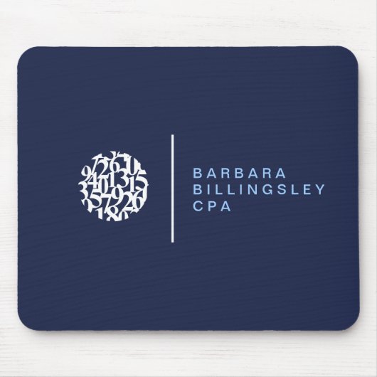 Moderne cijfers Logo II Accountant Muismat (Voorkant)