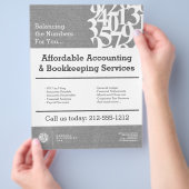 Moderne cijfers Logo Linen Accountant Flyer (Hand)
