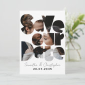 Moderne cinematografische zwarte foto's en witte f save the date (Staand voorkant)