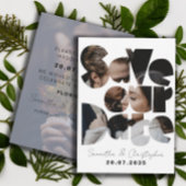 Moderne cinematografische zwarte foto's en witte f save the date