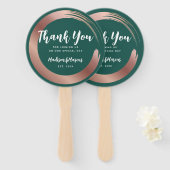 Moderne Circle Faux Gold Weddenschap Hartelijk dan Handwaaier (Voorkant en achterkant)