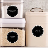Moderne Circle Kitchen en Pantry Storage Labels