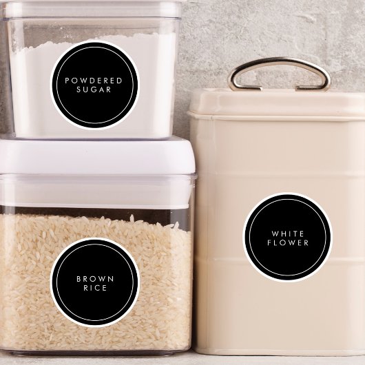 Moderne Circle Kitchen en Pantry Storage Labels