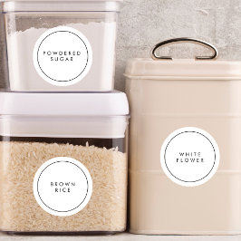 Moderne Circle Kitchen en Pantry Storage Labels