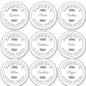 Moderne Circle Persoonlijke keukenpaneellabels Sticker (Voorkant)