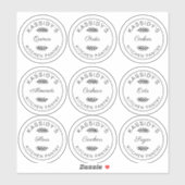 Moderne Circle Persoonlijke keukenpaneellabels Sticker (Vel)