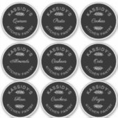 Moderne Circle Persoonlijke keukenpaneellabels Sticker (Voorkant)