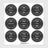 Moderne Circle Persoonlijke keukenpaneellabels Sticker (Vel)