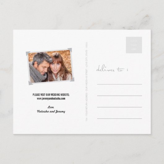 Moderne Circle Spotlight Cutout Save the Date Phot Aankondigingskaart (Achterkant)