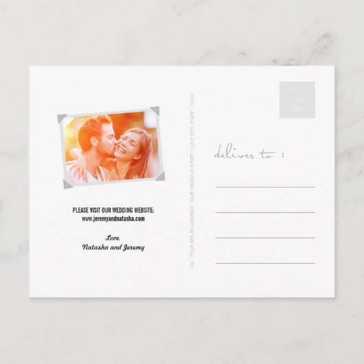 Moderne Circle Spotlight Cutout Save the Date Phot Aankondigingskaart (Achterkant)