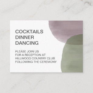 Moderne Circles Wedding Reception Kaart