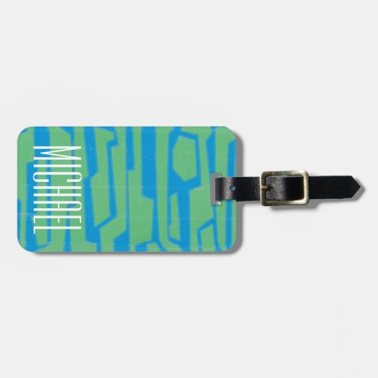 Moderne circuit V Bagagelabel (Voorkant horizontaal)