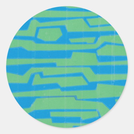 Moderne circuit V Ronde Sticker (Voorkant)