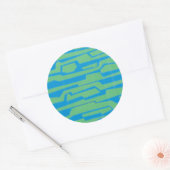 Moderne circuit V Ronde Sticker (Envelop)