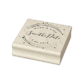 Moderne Circulaire Custom Save the Date Wedding Rubberstempel (Stempel)