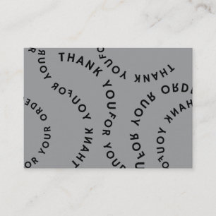 Moderne Circulaire Typografie Grijs bedankt Visitekaartje