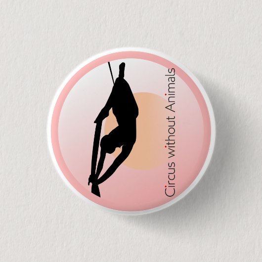 Moderne Circus Acrobat Ronde Button 3,2 Cm (Voorkant)