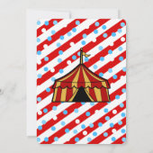 Moderne Circus Carnival Baby shower Kaart (Achterkant)