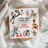 Moderne  Circus Carnival Festival Birthday Servet