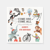 Moderne  Circus Carnival Festival Birthday Servet (Voorkant)