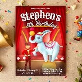 Moderne Circus Verjaardag Kaart