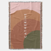 Moderne Cirkel Aarde Tonen Geometrisch Minimalisti Deken (Voorkant Verticaal)