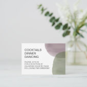 Moderne Cirkel Bruiloftsreceptie Enclosurekaart Informatiekaartje (Staand voorkant)