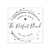 Moderne cirkel de perfecte tweedeling rubberstempel (Afrduk)