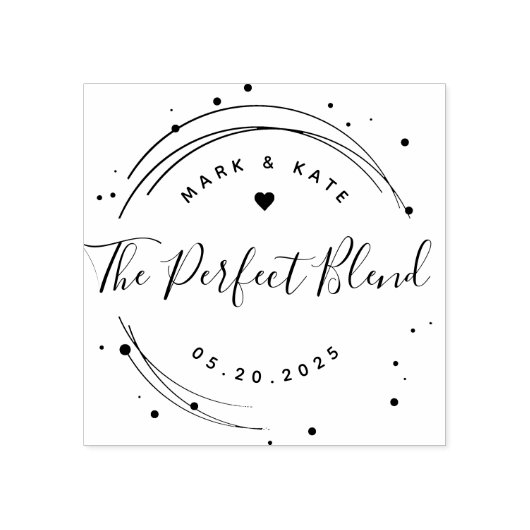 Moderne cirkel de perfecte tweedeling rubberstempel (Afrduk)