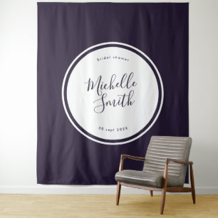 Moderne Cirkel Eenvoudige Boho Paarse Bruiloft Fee Wandkleed