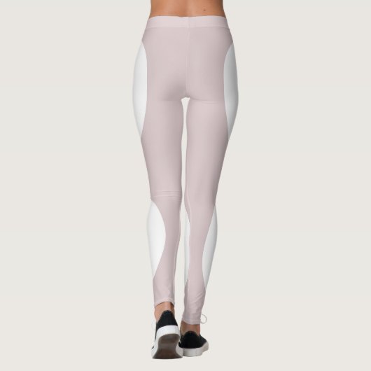 Moderne Cirkel Elegante Abstracte Ronde Sjabloon Leggings (Achterkant)