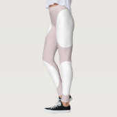 Moderne Cirkel Elegante Abstracte Ronde Sjabloon Leggings (Links)