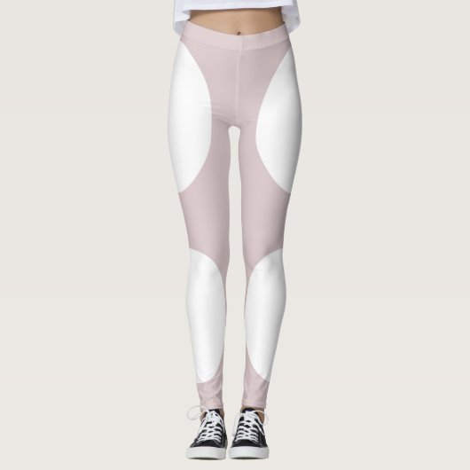 Moderne Cirkel Elegante Abstracte Ronde Sjabloon Leggings (Voorkant)