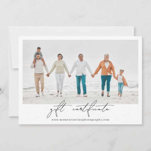 Moderne Cirkel Foto's Fotografie Cadeaubon (Voorkant)