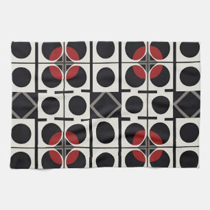 Moderne Cirkel Geometrie Abstract Cirkelvormig Pat Theedoek