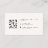 Moderne cirkel logo, eenvoudige QR Visitekaartje (Achterkant)