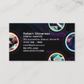 Moderne cirkel rondetafelauto visitekaartje (Achterkant)