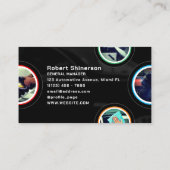 Moderne cirkel rondetafelauto visitekaartje (Achterkant)