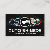 Moderne cirkel rondetafelauto visitekaartje (Voorkant)