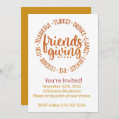 Moderne cirkel Vriendschappen Kaart (Voorkant / Achterkant)