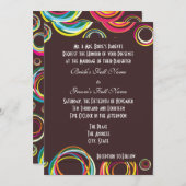 Moderne cirkels Abstracte huwelijksuitnodigingen Kaart (Voorkant / Achterkant)