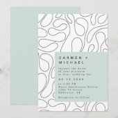 Moderne cirkels Achtergrond Kader groen hedendaags Kaart (Voorkant / Achterkant)