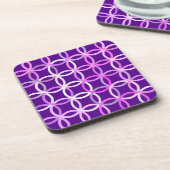 Moderne cirkels, amethyst en orchidee bier onderzetter (Linkerzijde)