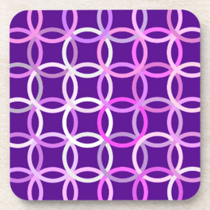 Moderne cirkels, amethyst en orchidee bier onderzetter