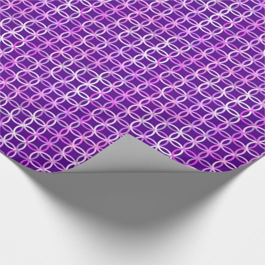 Moderne cirkels, amethyst en orchidee cadeaupapier (Hoek)